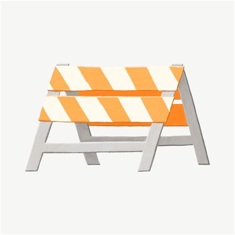 Traffic barrier illustration, design element | Premium PSD Illustration ...