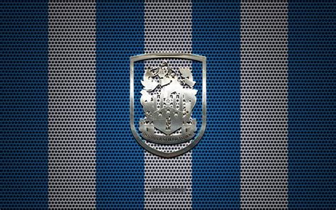 Download wallpapers Huddersfield FC logo, English football club, metal ...