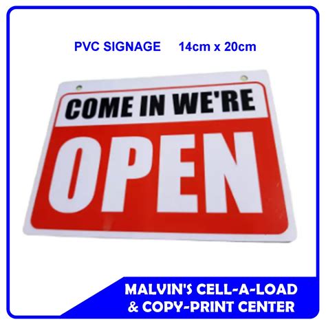 PVC SIGNAGE - OPEN AND CLOSE - 5.5 x 7.5 inch | Lazada PH