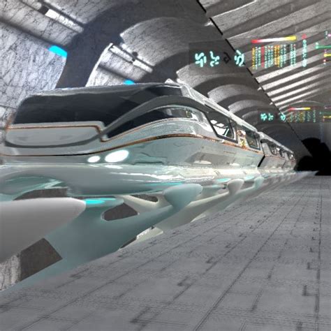 Train & station | Futuristic architecture future city, Train ...