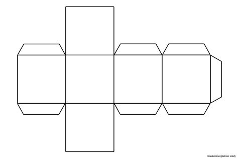 Foldable Cube Template | Dice template, Papercraft templates, Printable ...