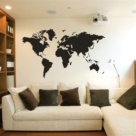 Large World Map Wall Sticker 89407 - Stickers Wall