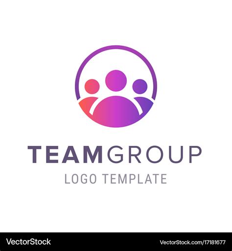 Team group logo template creative people logo Vector Image