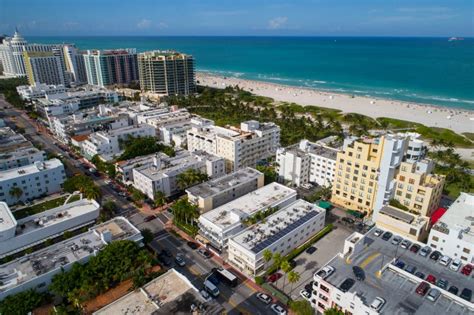 Aerial Drone Photo of Miami Beach FL Editorial Image - Image of sobe ...