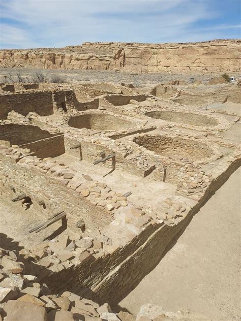 Vertical Shot of the Ruins of Ancient Chaco Canyon in Chaco Culture ...