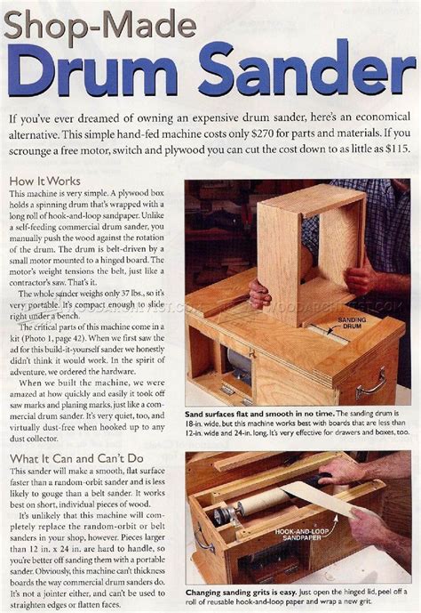 Drum Sander Plans • WoodArchivist