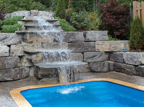 Fiberglass Swimming Pool Water Features - Leisure Pools Canada