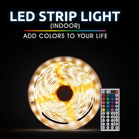 LED Strip Lights, Remote & App Control, 32.8 ft. | WBM Smart