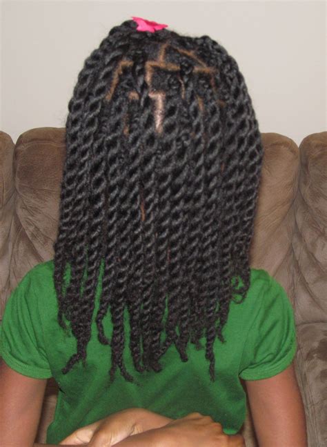 Hair Twists/Rope Twists on Natural Hair (Without Hair Bands) | Black ...