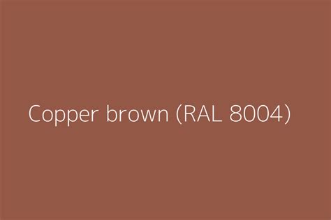 Copper brown (RAL 8004) Color HEX code