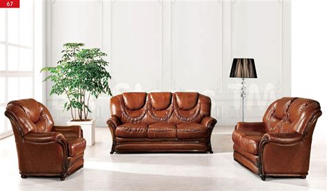 67 Classic Sofa Set by ESF | Leather sofa set, Living room leather ...