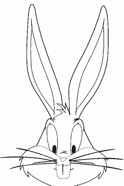 Looney Tunes Coloring Pages : Face Bugs Bunny Coloring Page Kids ...