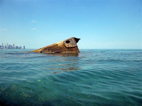 Sunken treasure: a ship and a shoal off 49th Street