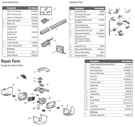 Liftmaster Garage Door Opener Parts Diagram | Reviewmotors.co