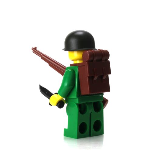 WW2 Green U.S. Army soldier Made With Real LEGO® Minifigure