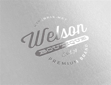 Free Metallic Silver Logo Mockup (PSD)