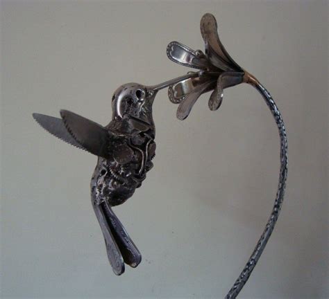 HUMMINGBIRD by *metaljacket666 - Made from stainless steel knives forks ...