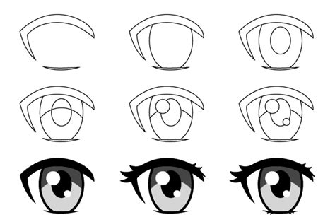 How To Draw Eyes Anime Female : Three-quarter View Cartoon Eyes ...