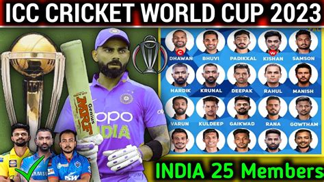 Icc Cricket World Cup 2023 India Squad 2023 Cricket World Cup Team ...