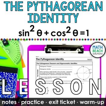 The Pythagorean Identity Lesson by Math Beach Solutions | TpT