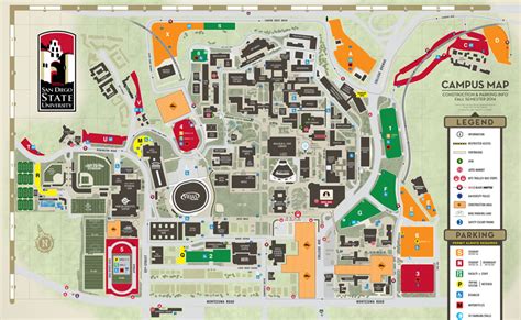 Sdsu Campus Map 2018 - Campus Map