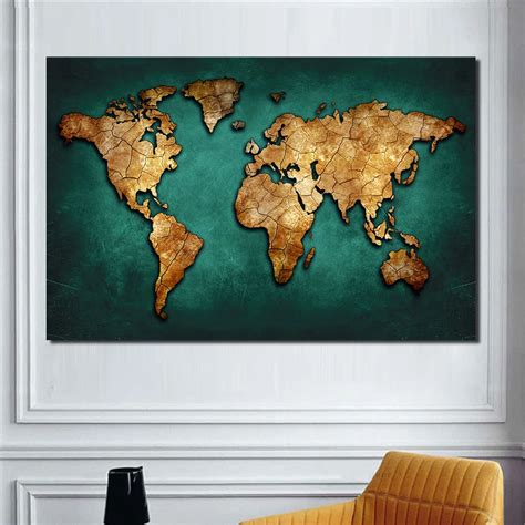 Colorful World Map Painting