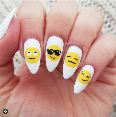 40+ Cute Emoji Nail Designs For You - The Glossychic