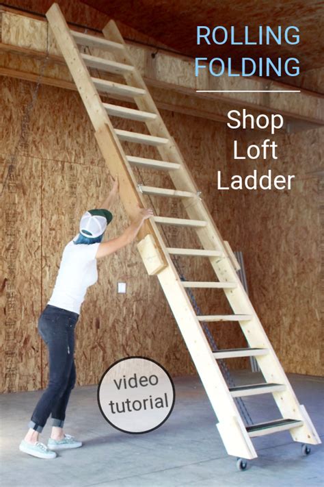 Attic Ladder Folding Steps Kit Loft Access Handrail Rail Wood Stairs ...