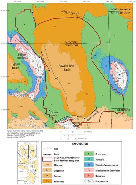 Geologic map of the Powder River Basin study area of Wyoming, Montana ...