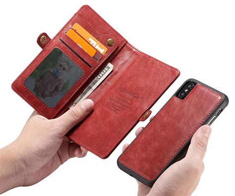 CaseMe iPhone XS Max Detachable Leather Wallet Case With Wrist Strap