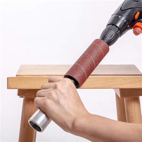 Portable Spindle Sander Hand-Held Rubber Sanding Drum for Drill 4-1/2 ...