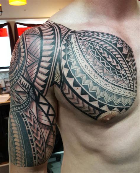 My tattoo is just in progress #Samoantattoos | Tribal chest tattoos ...