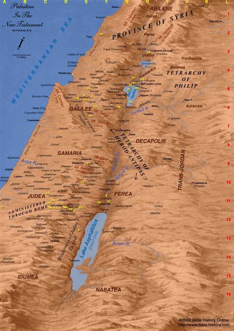 Map of the Ministry of Jesus (Bible History Online) - Bible History