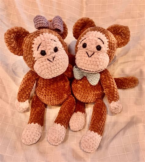 Super Soft Plush Monkey Checkout New Add Ons Boy Monkey With Blue Bow ...