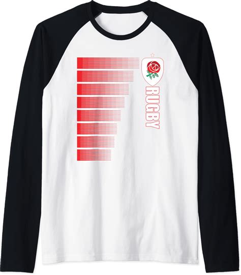 Amazon.com: England Rugby Jersey English Rugby 2 Sided Raglan Baseball ...