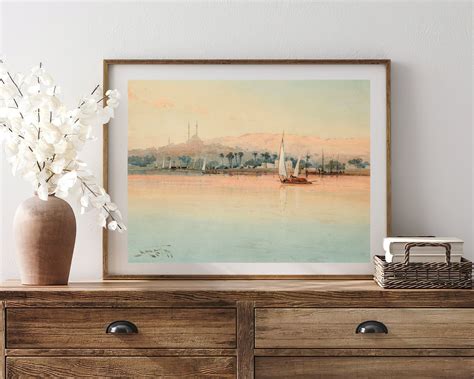 CANVAS ART PRINT Sunset of the Nile Painting Nile Sailboat - Etsy