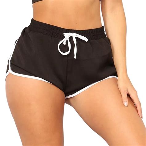 High Waist Shorts Bodycon Mini Micro Women Black Shorts Cotton Sexy ...