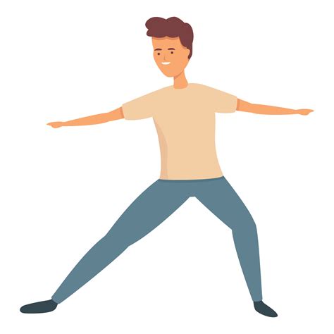 Stretch exercise icon cartoon vector. Sport school 14347166 Vector Art ...