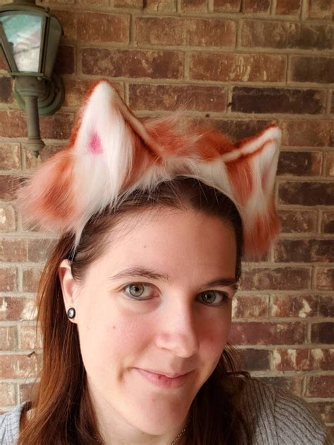 Realistic Animal Ears Red Cosplay Pet Play Bendable Ears | Etsy