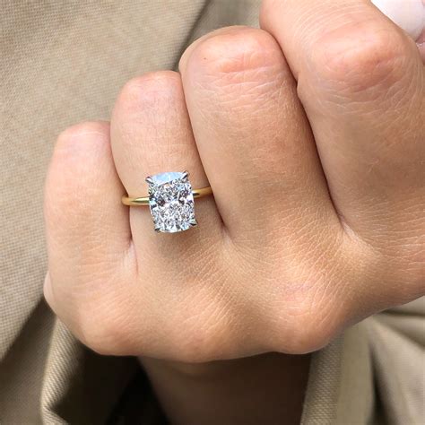 3 carat Elongated Cushion Cut Diamond Ring – Ascot Diamonds