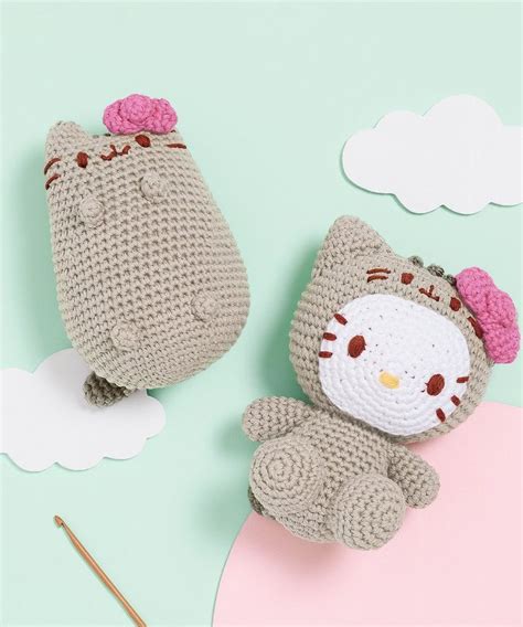 Hello Kitty® x Pusheen® Pusheen Amigurumi Crochet Kit | Hello kitty ...