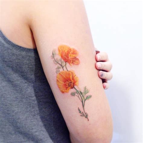 Jigsaw Piece Tattoo Ideas : 101 Amazing California Poppy Tattoo Ideas ...