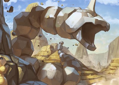 clouds desert no humans onix pokemon sandshrew sky spareribs | konachan ...