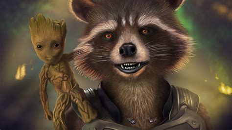 Rocket and Groot Wallpapers - Top Free Rocket and Groot Backgrounds ...