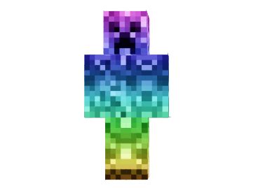 Rainbow Creeper Skin for Minecraft