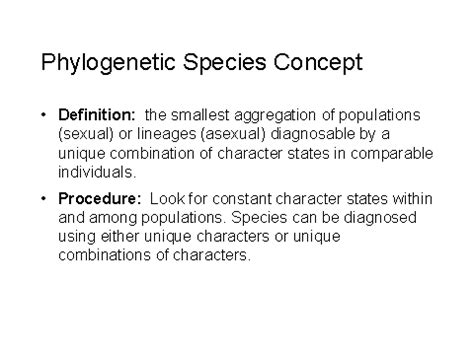 Phylogenetic Species Concept