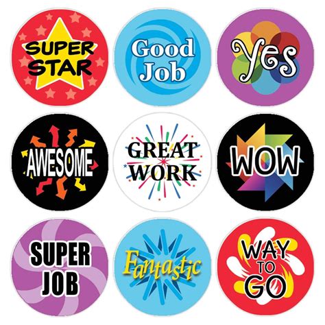 Motivational Teacher Reward Stickers for Students: Super Star (Set of ...