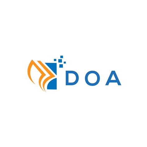 DOA credit repair accounting logo design on white background. DOA ...