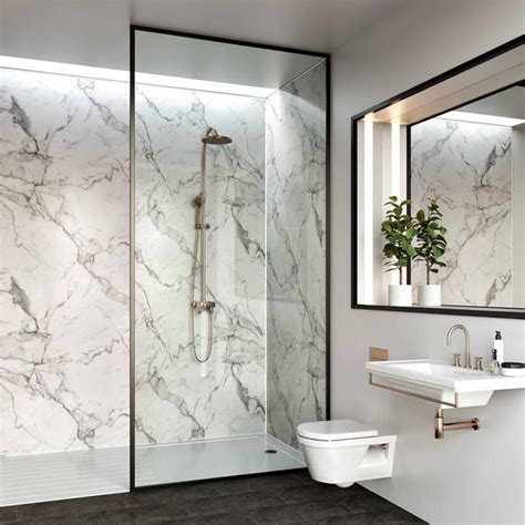 Calacatta Marble Linda Barker Multipanel Wall Panel | Marble shower ...