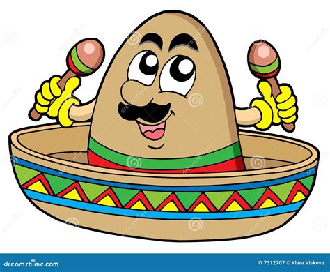 Mexican Sombrero Hat. Vector Drawing | CartoonDealer.com #149508691